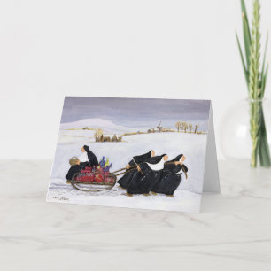 Tobogganing  2 holiday card