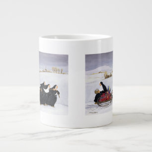 Tobogganing  2 large coffee mug