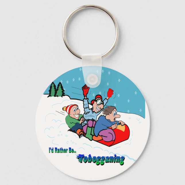 Tobogganing Key Ring (Front)