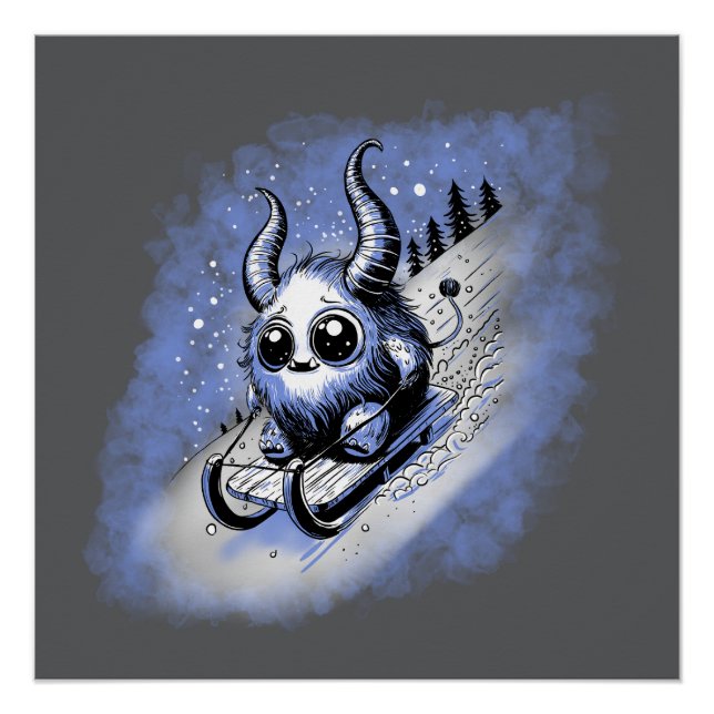 Tobogganing Monster Poster (Front)