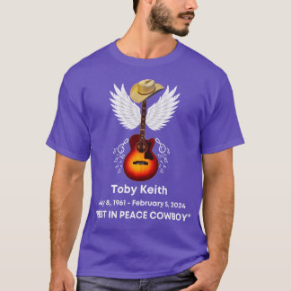 Toby Keith Rest In Peace Tribute Memorial Crewneck T-Shirt