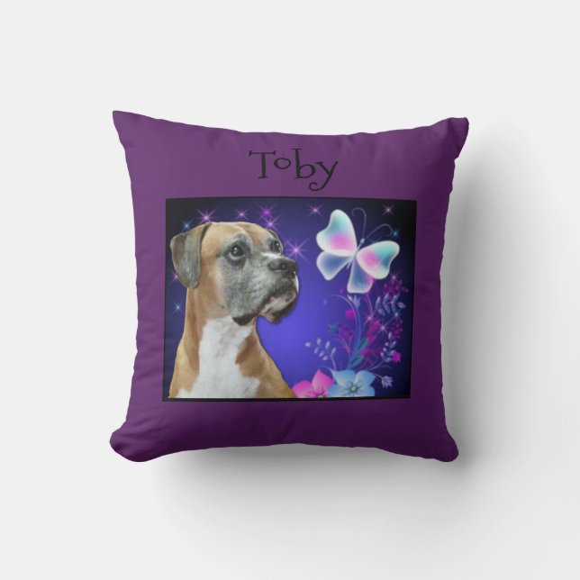 Toby The Boxer Cushion (Front)