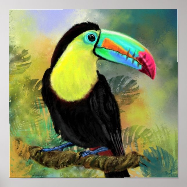 Toco Toucan Bird Poster Painting (Front)