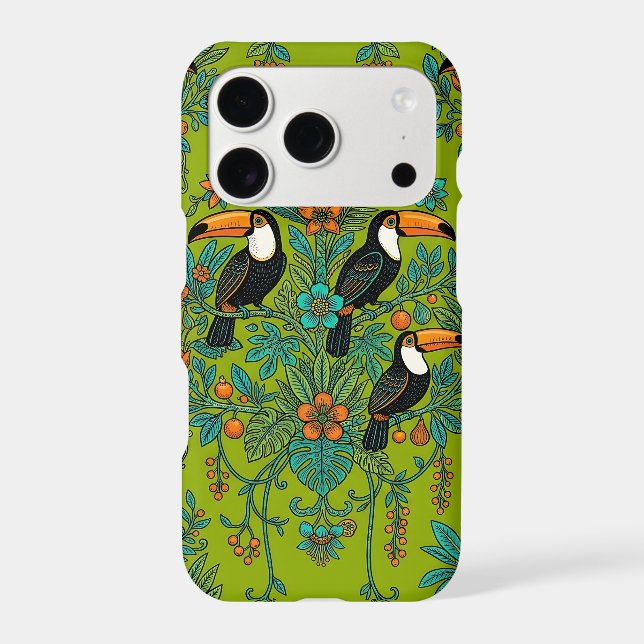 Toco Toucan iPhone 17 Pro Rainforest Case (Back)