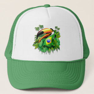 Toco Toucan with Brazil Flag hats