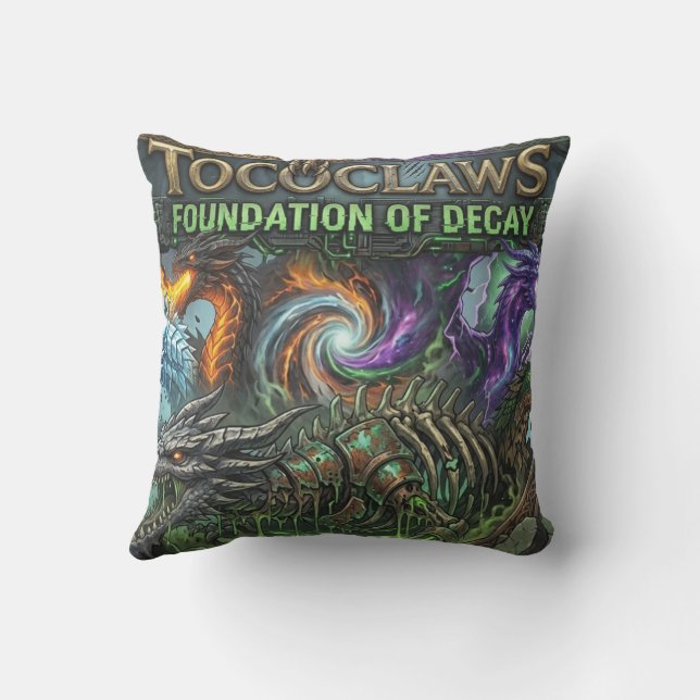 TOCOCLAWS Foundation of Decay Undead Dragon Banner Cushion (Back)