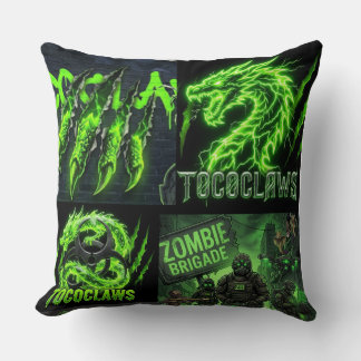TOCOCLAWS Neon Green Electric Dragon - Million Gre Cushion
