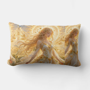 TOCOCLAWS Sunflower Sun Goddess Fairy Fantasy Ange Lumbar Cushion