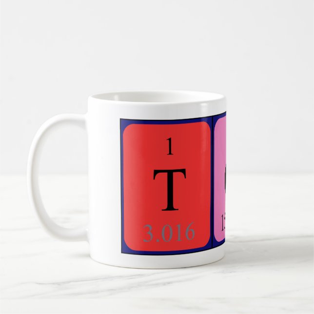 Tod periodic table name mug (Left)