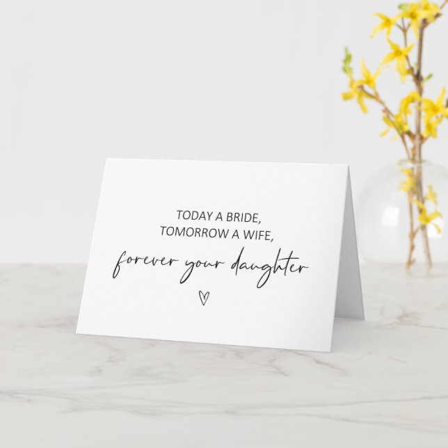 Today a bride, Tomorrow a wife Folded Card (Yellow Flower)