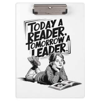 Today a Reader - Book Reading Girl - Bookworm Girl Clipboard