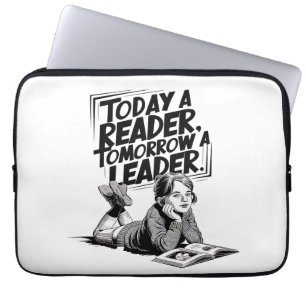 Today a Reader - Book Reading Girl - Bookworm Girl Laptop Sleeve