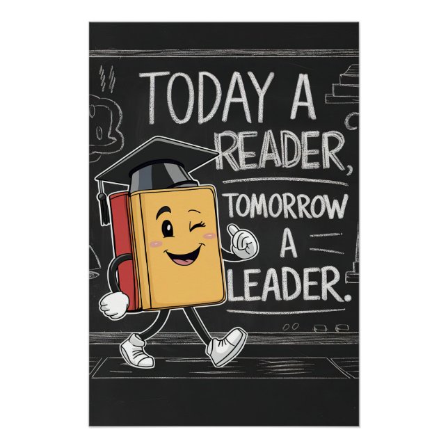 Today a Reader, Tomorrow a Leader Poster (Front)