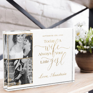 Today a Wife, Always Your Little Girl Wedding Day Photo Block