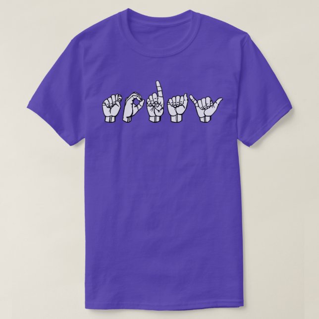 TODAY ASL Sign Language Design T-Shirt (Design Front)