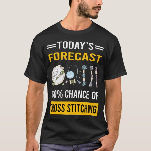 Today Forecast Cross Stitching T-Shirt (Front)