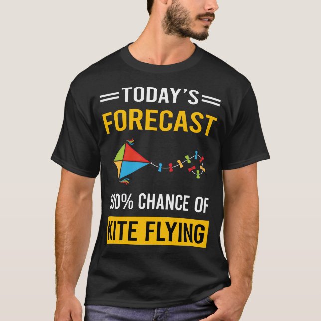 Today Forecast Kite Flying T-Shirt (Front)