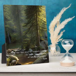 Today I Am Wise Quote Nature Landscape Tabletop Plaque