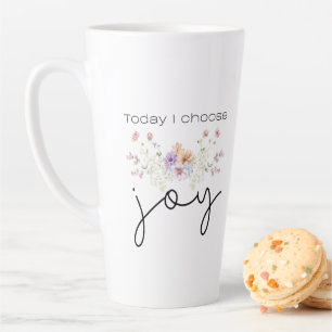 Today I choose Joy Inspirational Wildflowers Latte Mug