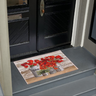 Today I Choose Joy Poppies Doormat