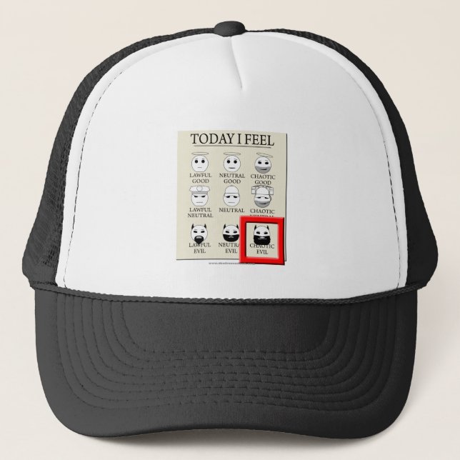 Today I Feel Chaotic Evil Trucker Hat (Front)