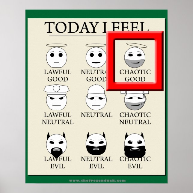 Today I Feel Chaotic Good Poster (Front)