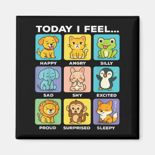 Today I Feel... Funny Animals Emotional Boxes Emot Magnet