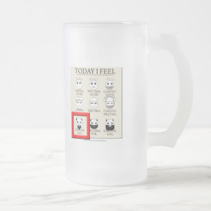 Today I Feel Lawful Evil Frosted Glass Beer Mug