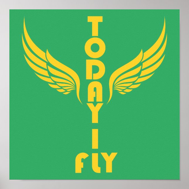 today I fly-inspirational poster wall art (Front)