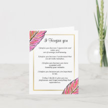 today i forgive you note card