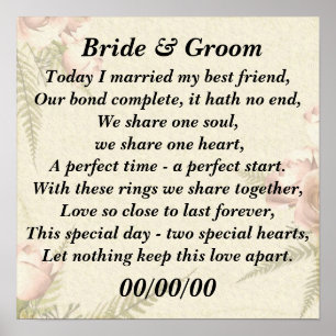 Today I married my best friend customise it! Poster