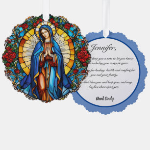 Today I Prayed For You Custom St. Mary  Tree Decoration Card