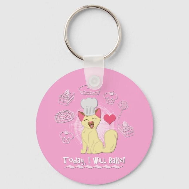 Today I Will Bake! Key Ring (Front)
