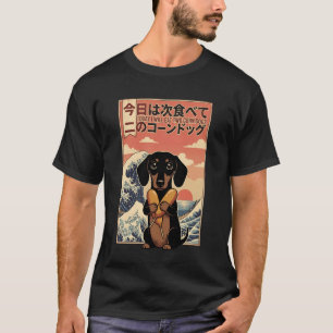 Today I Will Eat Two Corn Dogs Dachshund Great Wav T-Shirt