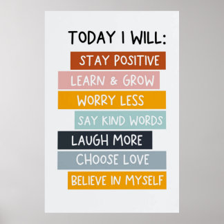 Today I will poster