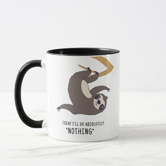 Today I'll Do Absolutely Nothing Funny Mug Quirky (Left)