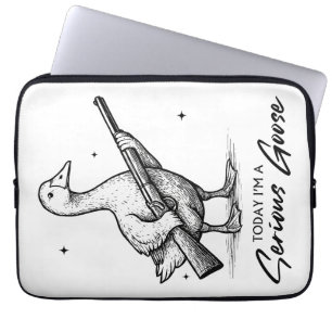 Today I'm A Serious Goose Lovers Goose With Gun Laptop Sleeve