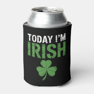 Today I'm Irish Gift St. Patrick's Day Shamrock Can Cooler