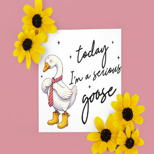 Today Im Serious Goose Holiday Card