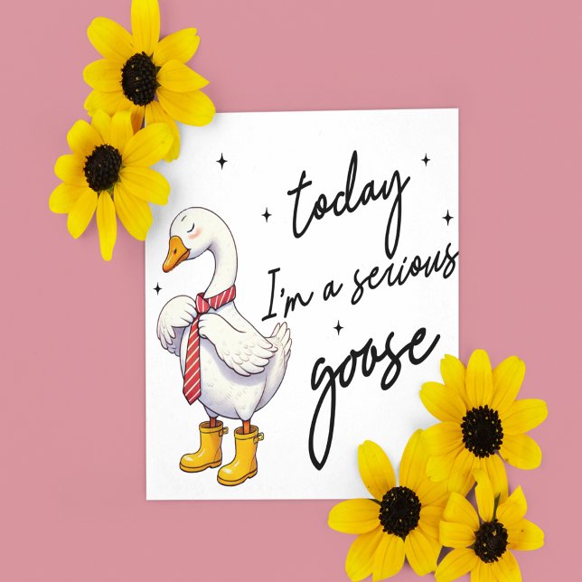 Today Im Serious Goose Holiday Card (Today Im Serious Goose Holiday Card)