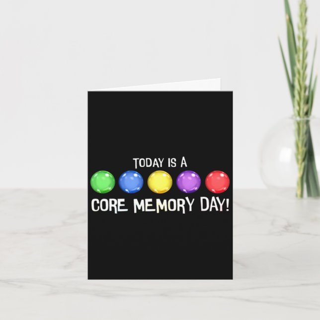 Today is a core memory day  card (Front)