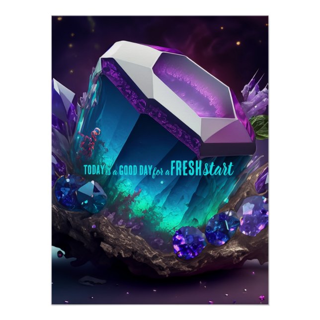 Today is a Good Day Fresh Start Motivational Quote Poster (Front)