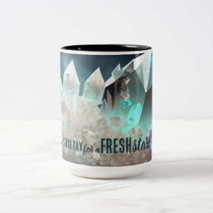 Today is a Good Day Fresh Start Motivational Quote Two-Tone Coffee Mug