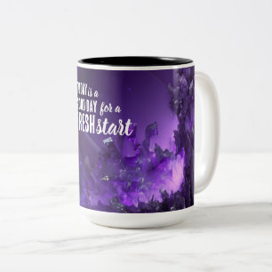 Today is a Good Day Fresh Start Motivational Quote Two-Tone Coffee Mug