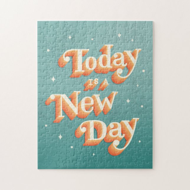 Today Is A New Day Positive Quote Puzzle (Vertical)