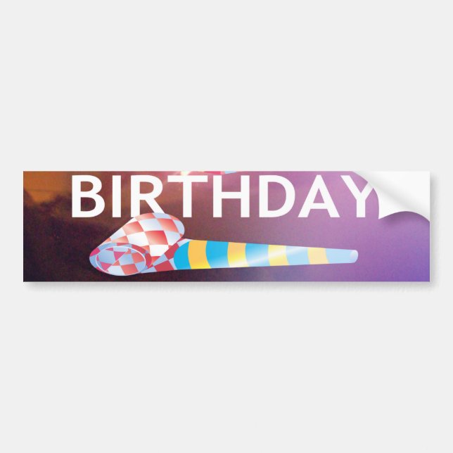 Today is My Birthday Art Print Bumper Sticker (Front)