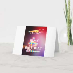 Today is My Birthday Art Print Card