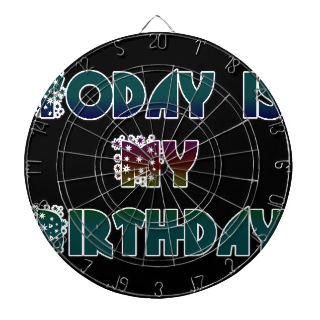 Today is My Birthday Art Print Dartboard (Front)
