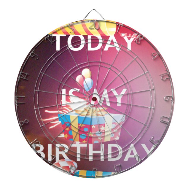Today is My Birthday Art Print Dartboard (Front)
