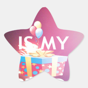 Today is My Birthday Art Print Star Sticker